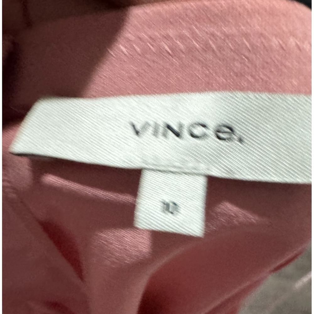 Vince Slip Skirt blush pink 10 Large Rose Midi Mid Rise quiet luxury New - Picture 8 of 10